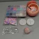 Electric Bead Spinner for Jewelry Making, Automatic Clay Beads for Cool Necklaces and Bracelets Maker, Beginner Bracelet Making Kit, DIY Arts and Crafts Birthday Gifts(Pink)