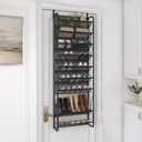 10 Tier Shoe Rack Hanging Shoe Storage the Door Shoe Rack for Closet Pantry Over The Door Shoe Organizer Wall Floating Shelves (Matte Black, 10 Tier)