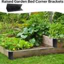 8 PCS Raised Garden Bed Corner Brackets for 10"-24" Height Wood Frame Bed,Metal Raised Bed Corner Brackets 11" x 3" x 3" ,Raised Bed Corners Connectors for Vegetable Flower Planter Garden.