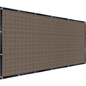 FAIR WIND Shade Cloth 90% Sun Shade Fabric Privacy Screen Shade Cover Patio Canopy with Grommets Shade Net for Garden Outdoor Pergola 6 x 10 FT - Mocha