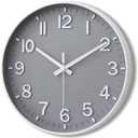 HZDHCLH Grey Wall Clock 12 Inch Silent Non Ticking Clock for Living Room Bedroom Kitchen Office Decor