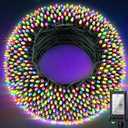 750 LED 240FT Christmas String Lights Outdoor, 12 Pro Modes and Timer Memory & Brightness, Plug in Waterproof Dark Green Wire Twinkle Light for for Xmas Yard Tree Wedding Party Decor (Multicolor)
