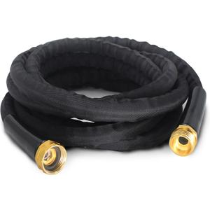 10FT Short Garden Hose – Lightweight, Ideal for Connecting Extensions & Short-Distance Use (Balcony, RV, Bathroom) – Black