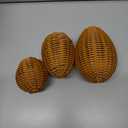 Thiccywoov 3 Pcs Rattan Easter Eggs Outdoor Decor Woven Easter Eggs Decorations Spring Decoration Statue Figurine Rattan Woven Decor for Home Farmhouse Door Kitchen Shelf Indoor Outdoor (12 in)
