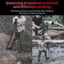 SMALLRIG x Potato Jet TRIBEX SE Hydraulic Tripod, One-Touch Fluid Head for DSLR Cameras, 6kg/13.2lb Load, Max Height 166cm/65in, Lightweight Travel Tripod, Interviews/Wedding/Landscape/Studio/Sports