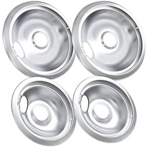 COZZIVITA 316048413 and 316048414 Stove Burner Drip Pans for Electric Stove Top - Perfectly Fit Frigidaire Kenmore Electric Range -Thickening to Prevent Bending and Rust - Include 2 x 6 in, 2 x 8 in