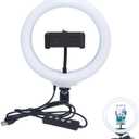 12 Inch Ring Light, 12W 160LED Circle Lights with Ball Head Phone Clip Selfie Ring Light 12W 12 Inch 160LED Ring Light for Makeup
