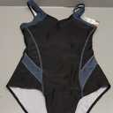 Womens Athletic One Piece Swimsuit Racerback Competitive Modest Bathing Suit (Black, M)