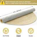 Carvapet 2 ft Round Washable Rug, Imitation Jute Low Pile Circle Carpet with Non Slip Rubber Backing, Foldable Stain Resistant Area Rug for Living Room Bedroom Office Bathroom, Yellow