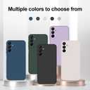 GiiYoon Silicone Case Compatible with Samsung Galaxy A15, Full Body Silky Soft Touch Phone Case with Camera Protection, Shockproof Cover with Microfiber Lining, Blue