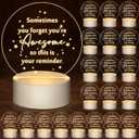 20 Pcs Employee Appreciation Gifts Bulk Sometimes You Forget You're Awesome Acrylic Night Lamp with Inspirational Gift for Social Worker Assistant Women Boss Emergency Nurses(Round)