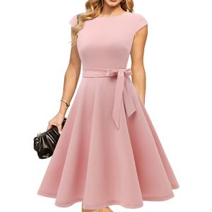 DRESSTELLS Women's Cocktail Dresses, Formal Wedding Guest Church Modest Graduation Party Prom Dress 2025 (Large)