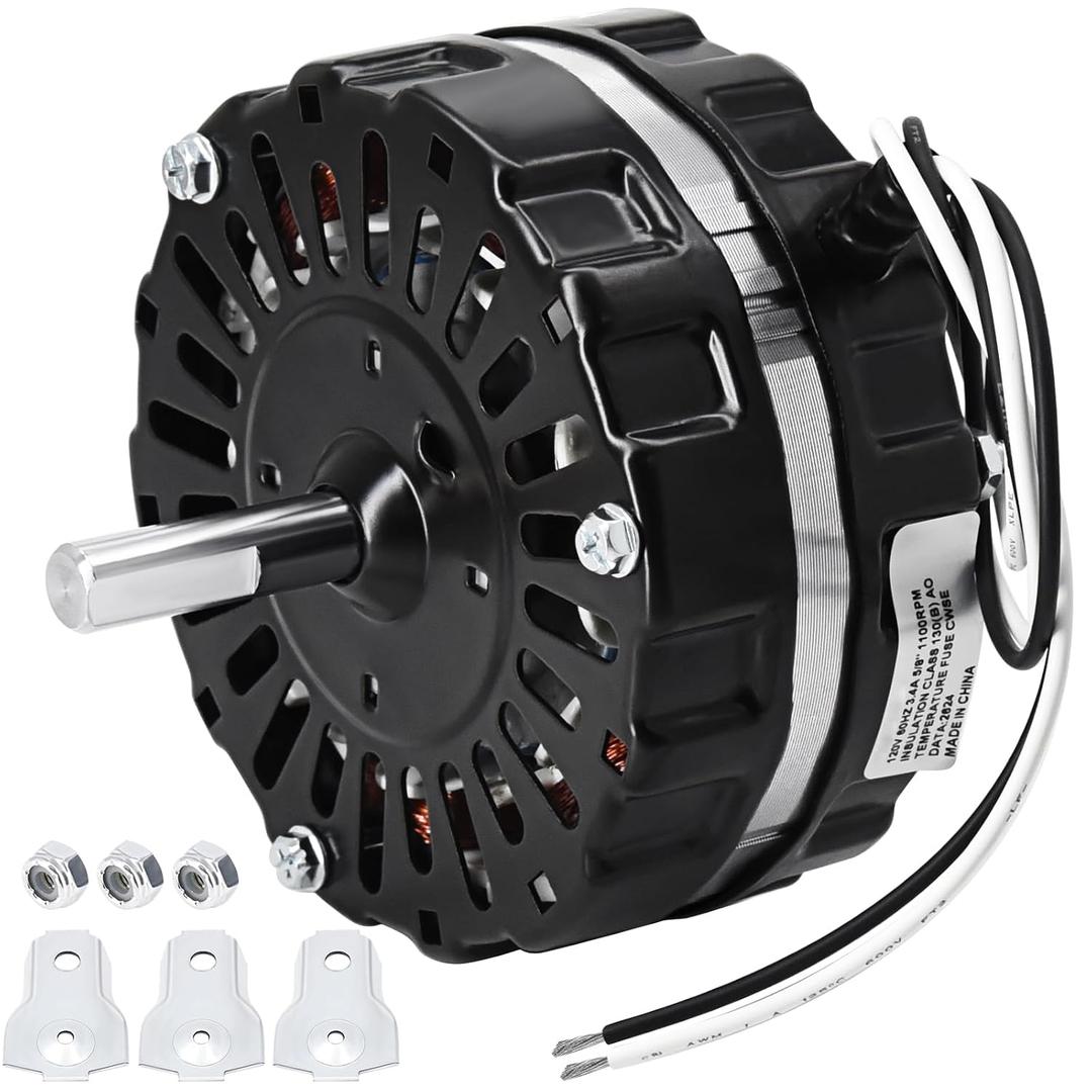 Hiorucet Power Attic Vent Fan Motor Replacement for Lomanco F0510B2944, F0510B2705, F0510B2497, F0510B2536, A0416B2059 Ventilator Fan Motor Kit for Lomancool 2000 & 1800, 120V.
