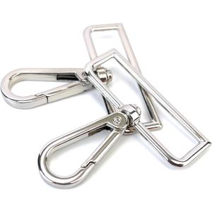 10 Pcs 2 Inch Silver D Ring Swivel Lobster Claw Clasps Push Gate Snap Hooks Trigger Clips for Purse Keychain Strap Making