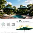 Cantilever Umbrella Replacement Canopy TOP ONLY for 6.5ft-13ft 6 8 Rib Outdoor Patio Umbrella Fabric Round Thick Covers, Easy to Install, Rib Length 38" to 77" for Market(Orange)
