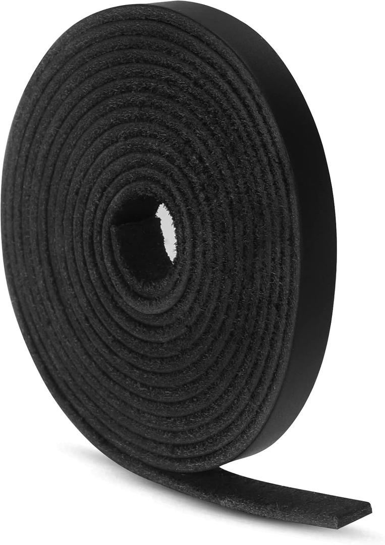 Ringsun 1/4 Inch Wide Flat Leather Strips for Crafts, Full Grain Leather Strap Cord String for Crafts, Tooling (2mm Thick 72.5 Inches Long Black)