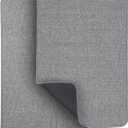 Bosap, Bath Mat, Ultra Thin Bath Rugs, Rubber Bath Mats for Bathroom Quick Dry, Washable, Fit Under Door, Super Absorbent Bathroom Rugs for Bathroom Floor, Shower, Sink Grey, 17''x27''(Pack of 2)