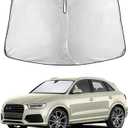 EcoNour Windshield Sunshade Compatible for Audi Q3 2013-2016 2017 2018, Sun Visor for Front Windshield & Window Sun Shade Cover, UV Heat Blocker & Protector, Car Accessories