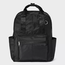 Square Backpack - Wild Fable™ Black: College Bookbag, Fits 16" Laptop, Lightweight Woven Design