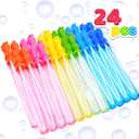 JOYIN 24 Pack 14.25 Bubble Wands Assortment, 6 Colors Giant Bubble Wands Party Favors Kids Summer Toys Outdoor Play Toys Games Christmas Birthday Party