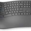 Ergonomic Wireless Keyboard with Wrist Rest, 2.4G Full Size Split Ergo Keyboard with Wave Keys, Comfortable Natural Typing for Windows Computer Desktop Laptop