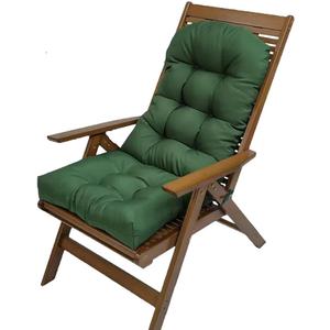 SUTTELES Indoor/Outdoor Rocking Chair Cushion Waterproof 43.3×19.7in-All Weather Patio&High Back Chair Cushions with Ties,Thicken Outdoor Garden Furniture Chair Pads Replacement (Dark Green)