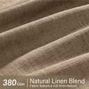 MIULEE Pinch Pleated Thick Linen Curtains 96 Inches Long 2 Panels for Living Room Bedroom, Linen Memory Trained Drapes Back Tab Light Filtering Country Farmhouse Burlap Brown Curtains with Hooks