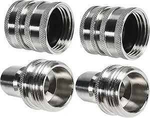 Stainless Steel Garden Hose Quick Connect Water Hose Fittings - 3/4" Thread - Durability and Leak Free Upgrade