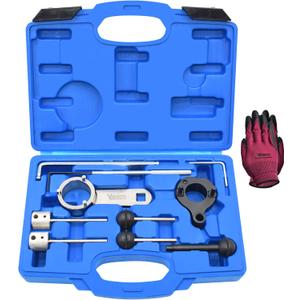 Camshaft Timing Belt Tool Kit, Compatible with VW Audi Tiguan SEAT Skoda Passat Golf 1.6 2.0 TDI Diesel Engine, Replace T10264 T10265 T10060A 3359 T10051 T10490, with Carrying Case & Gloves (Model A (New))