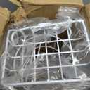 TomCare Toilet Paper Holder Stand with Shelf 4 Raised Feet Upgraded Free Standing Toilet Paper Roll Storage with Tissue Paper Dispenser Metal Bathroom Storage Organization (White)