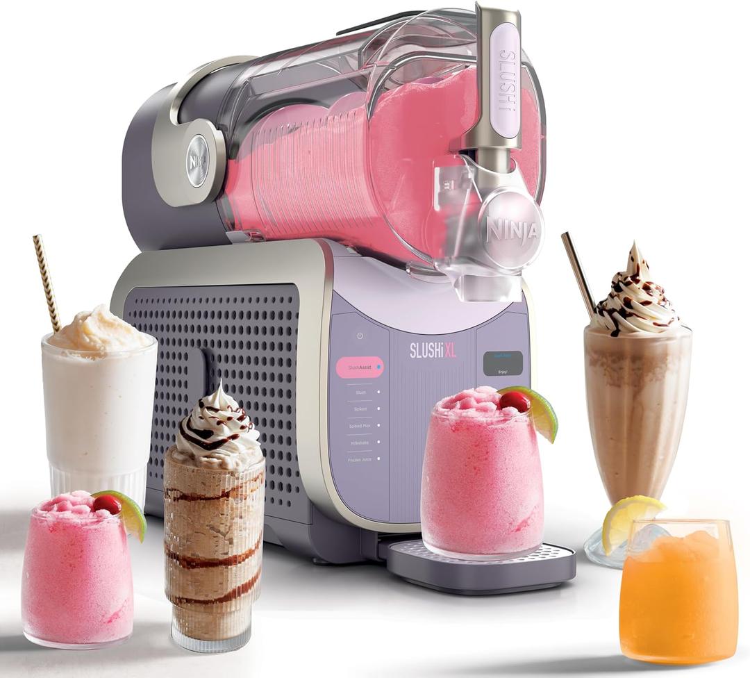 Ninja SLUSHi XL Smart Frozen Drink Maker 10+ Servings Pink Violet, FS601PK1
SMARTER Slushing, BETTER Hosting, No ice needed, SlushAssist Technology, XL 128 oz vessel, 10+ servings