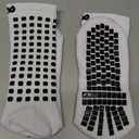 Lux Dual Grip Socks - Soccer Grip Socks for Men and Women. GripArray Performance & Comfort (Large, White)