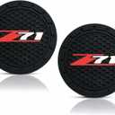 2Pcs for z71 car Cup Holder Coaster 2.75in for Colorado Silverado Interior Accessories (RED)