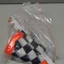 YOELVN 6 Pack 7inch Orange Race Cones with Holes on Top,12 Pack Checkered Flags,Racing Car Birthday Party Decorations,Two Fast Centerpieces,Race Cars Themed Party Supplies