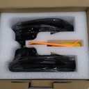 HIGH FLYING Car Accessories Side Mirrors LED Sequential Dynamic Blackout Turn Signal Lights Indicator 2pcs/Pair for Toyota Tacoma 16-23, RAV4 19-25, Highlander 2020-2025 (Blackout)