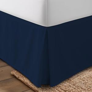 Utopia Bedding Queen Bed Skirt - Soft Quadruple Pleated Ruffle - Easy Fit with 16 Inch Tailored Drop - Hotel Quality, Shrinkage and Fade Resistant (Queen, Navy)