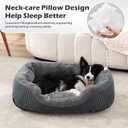 INVENHO Dog Bed Medium Size, Orthopedic Warming Soft Calming Sleeping Puppy Bed Durable Pet Bed with Anti-Slip Bottom, Dark Grey M(30"x24"x9")