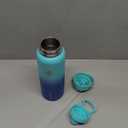 SENDESTAR Stainless Steel Water Bottle, Wide Mouth Water Bottle 18 oz, 24oz,32 oz,40 oz with 2 Lids (Straw Lid), Double Wall Vacuum Insulated Leak Proof, Keep Liquids Hot or Cold (Mint&Cobalt-A)