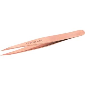 Tweezerman Stainless Steel Point Tweezer - Eyebrow Precision Tweezers, Facial and Ingrown Hair Removal (Rose Gold)
