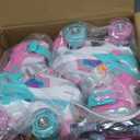 BELEEV Kids Roller Skates for Girls, 4-Size Adjustable Quad Skates with 8 Light-Up LED Wheels & Bonus Shoe Lace, Safe & Fun for Toddlers Children Beginners, Ideal Birthday (Large - Youth & Adult (5-8 Us), Cyan Pink)