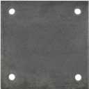 8" x 8" x 3/8" Hot Rolled A36 Steel Base Plate with (4) 9/16" Holes for 1/2" Bolts - Custom Fabricated