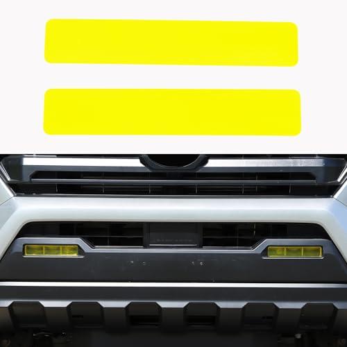 Daeiclru Car Front Fog Light Film Compatible with Toyota Tacoma 2024 2025, Front Fog Light Overlay Vinyl Decal Tint Film Sticker Fog Light Yellow Transparent Film Accessories