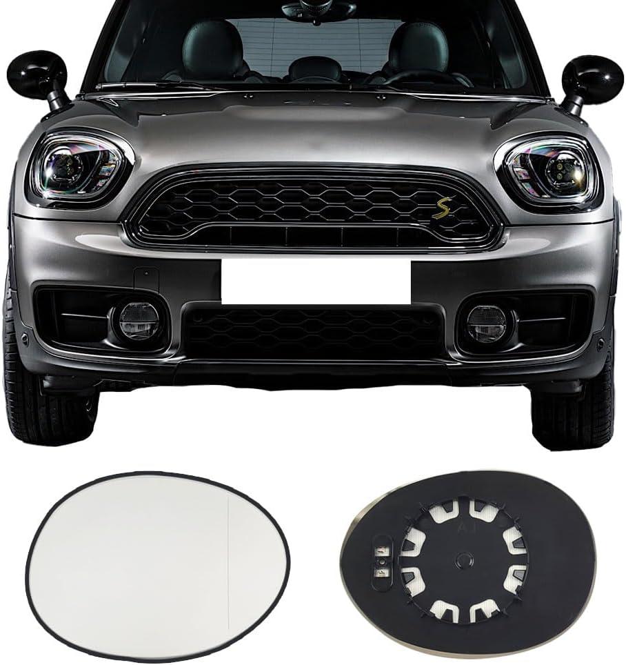 Passenger Side Mirror Glass for BMW Mini Cooper 2014-2020,for BMW Mini Cooper Clubman 2016-2020,for BMW Mini Cooper Countryman 2017-2020,Heated Right Side Mirror Replacement Glass.