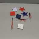 Amyhill 3 Pcs 4th of July Stars Decoration Patriotic Centerpieces Wooden Standing Star Block Memorial Day Decoration Rustic Independence Day Centerpieces for American Festival(Fresh Style)