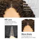 Brown Curly Wigs for Black Woman Glueless Synthetic Lace Front Wig with Pre Cut HD Lace Hairline 12 Inch Beginner Friendly Bob Wig Easy to Wear and Go for Daily Use
