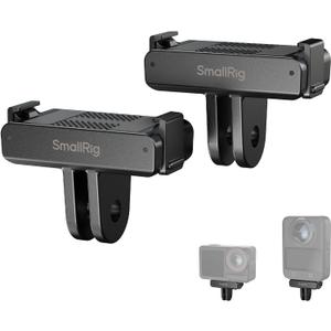 SMALLRIG Quick Release Mount (2pcs) for DJI Osmo 360/ Action 5 Pro / 4/3, Adapter Support with Incorporates 2-Prong Mount for Magic Arm, Selfie Stick, Crab-Shaped Clamp 