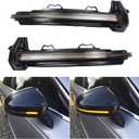 Dynamic LED Turn Signal Side Mirror Lights Indicator Blinker For Audi A4 A5 B9 S4 S5 RS5 2017 2018 2019 (Yellow)