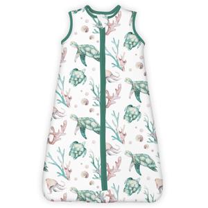 1.0 TOG Toddler Sleep Sack, Wearable Blanket Baby Sleeping Bag with 2-way Safe Zipper, Ultra Soft All Season Sleep Sack for 24-36-48 Months, 1 Pack(Green Turtle)