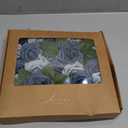 Ling's Moment Artificial Flowers, 25Pcs 3" Roses in Dusty Blue Shades, Realistic DIY Foam Floral Decor for Wedding Bouquets/Centerpieces, Outdoor Party Backdrops, Room/Table, and Garden/Pot Decoration