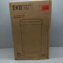 EKO Deluxe Mirage-T 50 Liter / 13.2 Gallon Touchless Rectangular Motion Sensor Trash Can, Matte Stainless Steel Finish